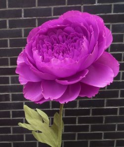 Объемный цветок из креп-бумаги "Сиреневый"
