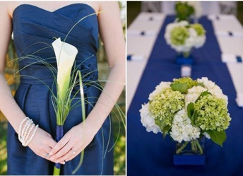 Lapis blue wedding dress