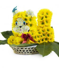 Котенок из цветов