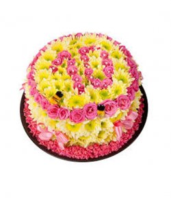 Торт із квітів "10 років"