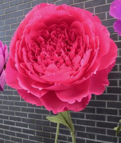 Ростовой цветок из креп бумаги "Розовый"