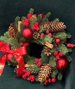 Новорічний вінок №34. Доставка Новорічних Композицій Київ Новорічний вінок №34. Доставка Новорічних Композицій Київ