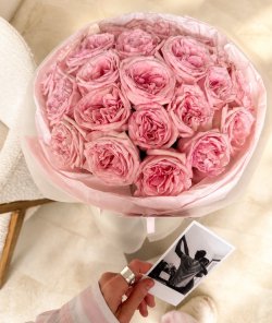 Букет из 21 роз Pink O'Hara. Цветы с Доставкой Киев