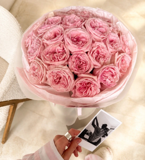 Букет з 21 троянд Pink O'Hara. Квіти з Доставкою Київ